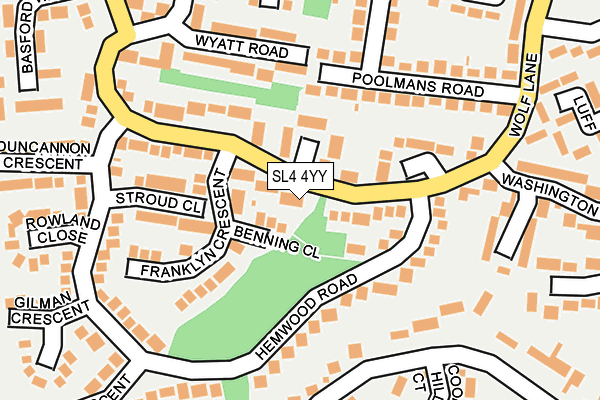SL4 4YY map - OS OpenMap – Local (Ordnance Survey)