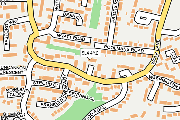 SL4 4YZ map - OS OpenMap – Local (Ordnance Survey)