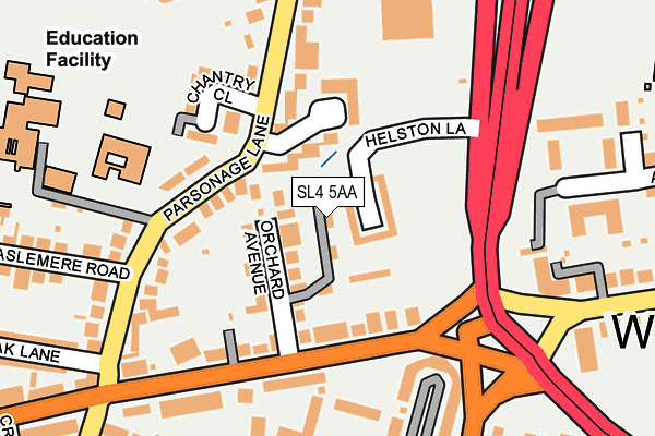 SL4 5AA map - OS OpenMap – Local (Ordnance Survey)