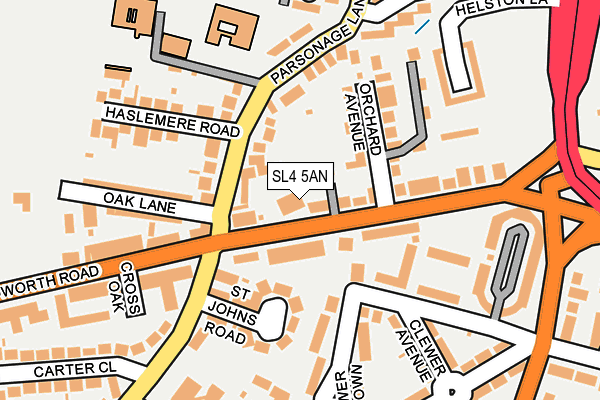 SL4 5AN map - OS OpenMap – Local (Ordnance Survey)