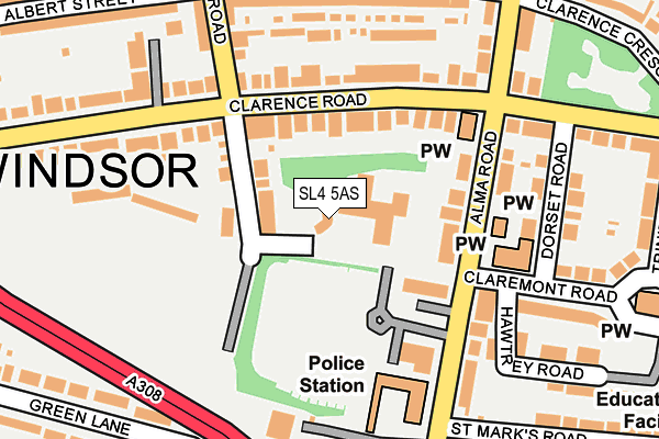 SL4 5AS map - OS OpenMap – Local (Ordnance Survey)