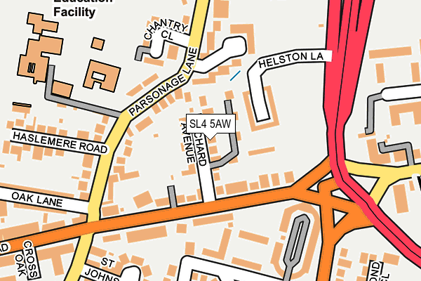 SL4 5AW map - OS OpenMap – Local (Ordnance Survey)