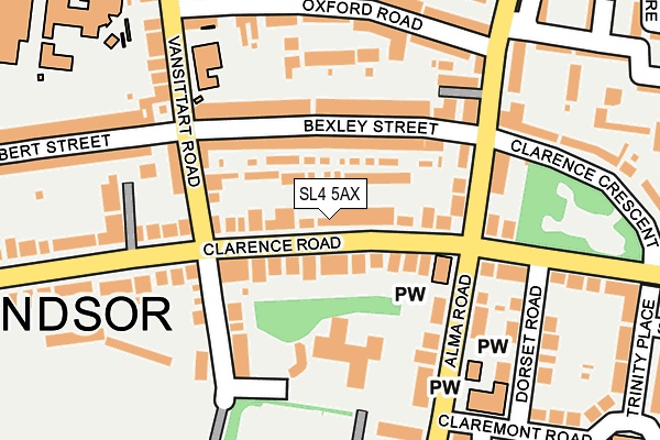 SL4 5AX map - OS OpenMap – Local (Ordnance Survey)