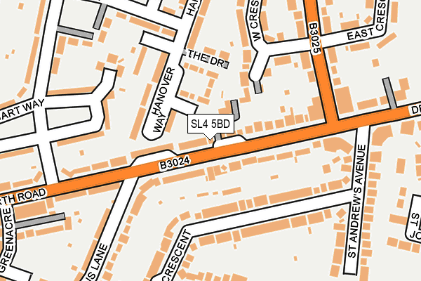 SL4 5BD map - OS OpenMap – Local (Ordnance Survey)