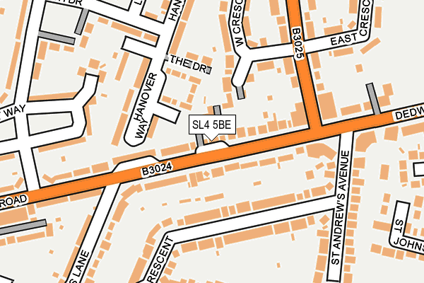 SL4 5BE map - OS OpenMap – Local (Ordnance Survey)