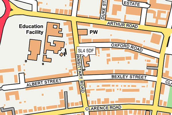 SL4 5DF map - OS OpenMap – Local (Ordnance Survey)