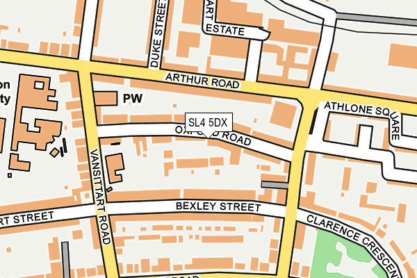 SL4 5DX map - OS OpenMap – Local (Ordnance Survey)