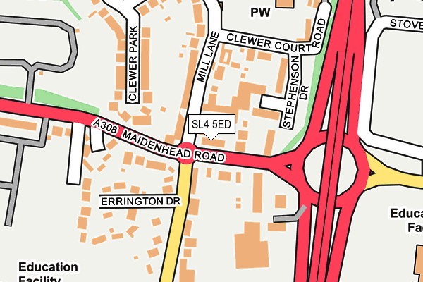 SL4 5ED map - OS OpenMap – Local (Ordnance Survey)