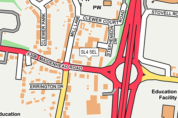 SL4 5EL map - OS OpenMap – Local (Ordnance Survey)