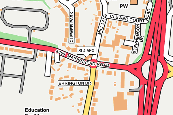 SL4 5EX map - OS OpenMap – Local (Ordnance Survey)