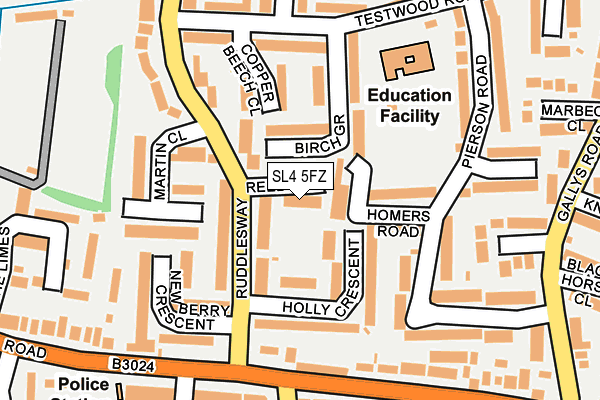 SL4 5FZ map - OS OpenMap – Local (Ordnance Survey)