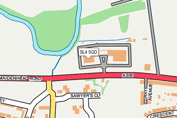 Map of BLANDFORD HILL ECO HUB LIMITED at local scale
