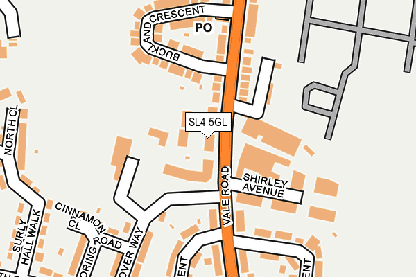 SL4 5GL map - OS OpenMap – Local (Ordnance Survey)
