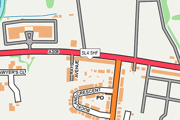 SL4 5HF map - OS OpenMap – Local (Ordnance Survey)