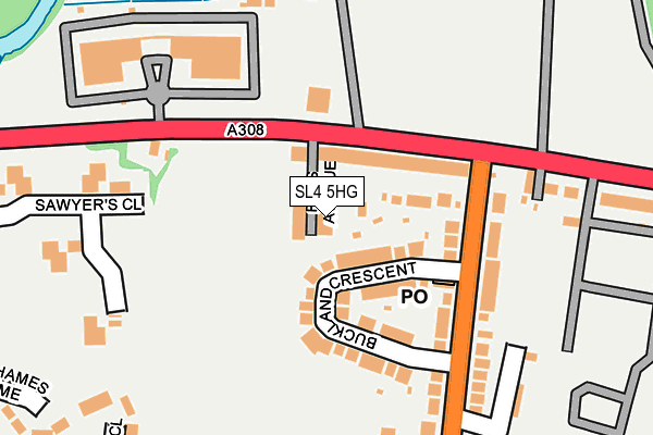 SL4 5HG map - OS OpenMap – Local (Ordnance Survey)