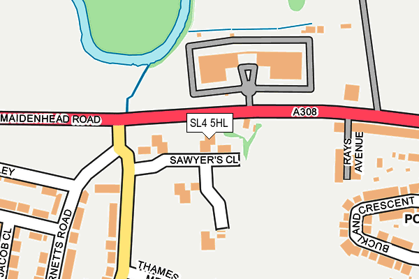SL4 5HL map - OS OpenMap – Local (Ordnance Survey)