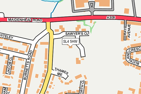 SL4 5HW map - OS OpenMap – Local (Ordnance Survey)