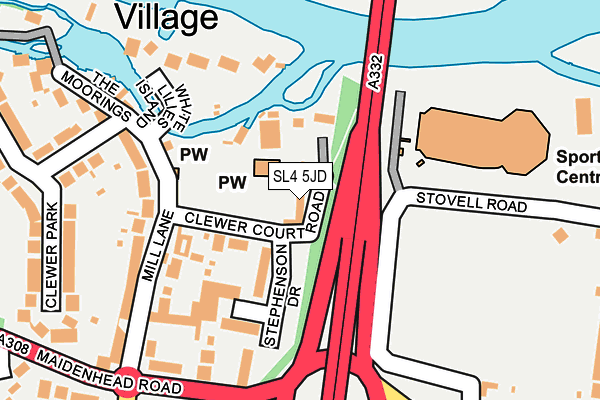 SL4 5JD map - OS OpenMap – Local (Ordnance Survey)