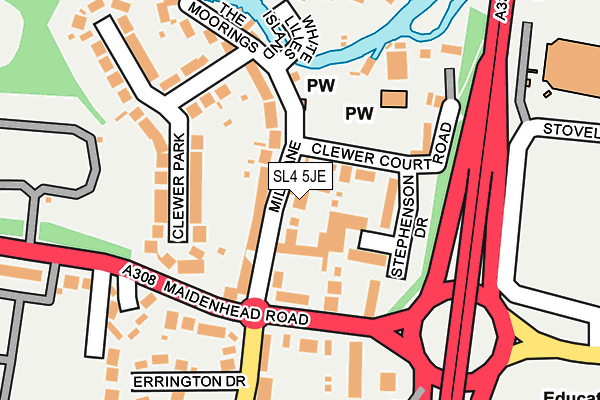 SL4 5JE map - OS OpenMap – Local (Ordnance Survey)