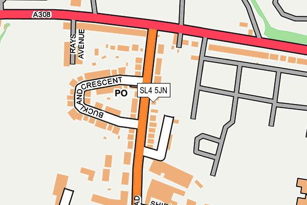 SL4 5JN map - OS OpenMap – Local (Ordnance Survey)