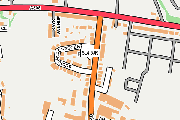 SL4 5JR map - OS OpenMap – Local (Ordnance Survey)