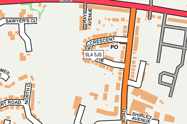SL4 5JS map - OS OpenMap – Local (Ordnance Survey)
