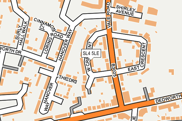SL4 5LE map - OS OpenMap – Local (Ordnance Survey)