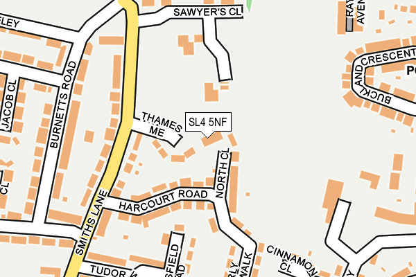 SL4 5NF map - OS OpenMap – Local (Ordnance Survey)