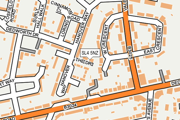 SL4 5NZ map - OS OpenMap – Local (Ordnance Survey)