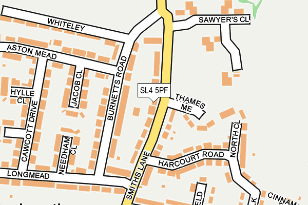 SL4 5PF map - OS OpenMap – Local (Ordnance Survey)