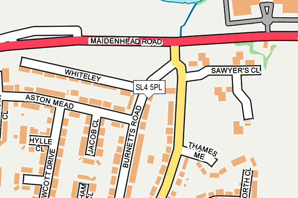 SL4 5PL map - OS OpenMap – Local (Ordnance Survey)
