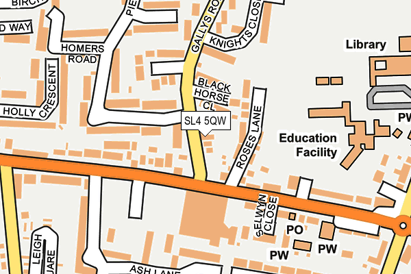 SL4 5QW map - OS OpenMap – Local (Ordnance Survey)