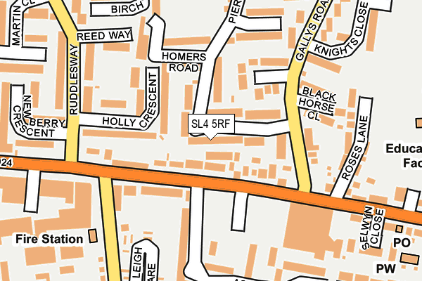 SL4 5RF map - OS OpenMap – Local (Ordnance Survey)