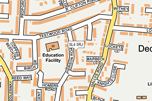 SL4 5RJ map - OS OpenMap – Local (Ordnance Survey)