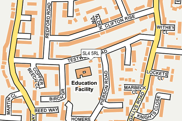 SL4 5RL map - OS OpenMap – Local (Ordnance Survey)