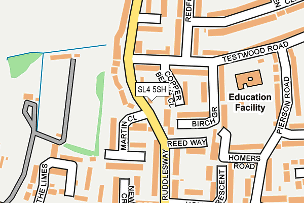 SL4 5SH map - OS OpenMap – Local (Ordnance Survey)