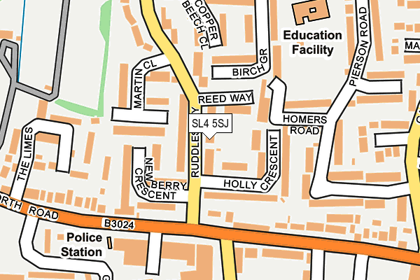 SL4 5SJ map - OS OpenMap – Local (Ordnance Survey)