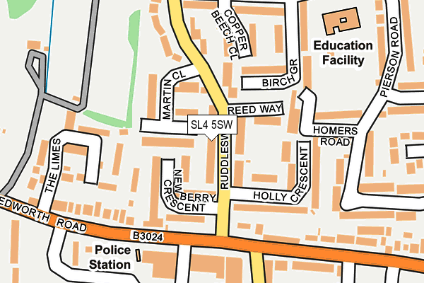 SL4 5SW map - OS OpenMap – Local (Ordnance Survey)