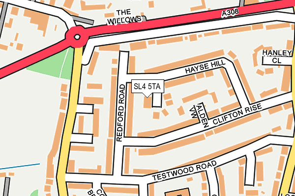 SL4 5TA map - OS OpenMap – Local (Ordnance Survey)