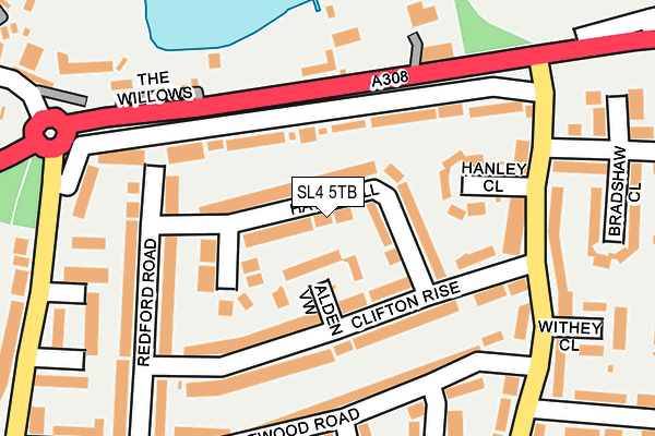 SL4 5TB map - OS OpenMap – Local (Ordnance Survey)