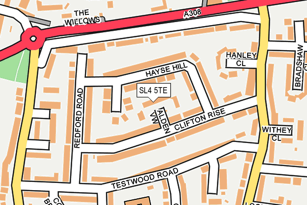 SL4 5TE map - OS OpenMap – Local (Ordnance Survey)