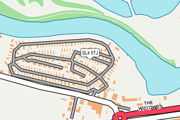 SL4 5TJ map - OS OpenMap – Local (Ordnance Survey)