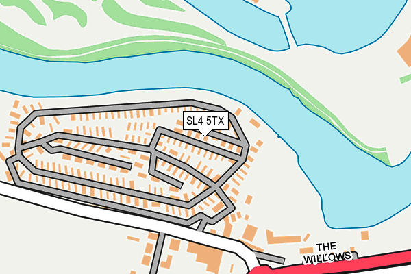SL4 5TX map - OS OpenMap – Local (Ordnance Survey)