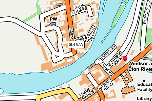 SL4 6AA map - OS OpenMap – Local (Ordnance Survey)