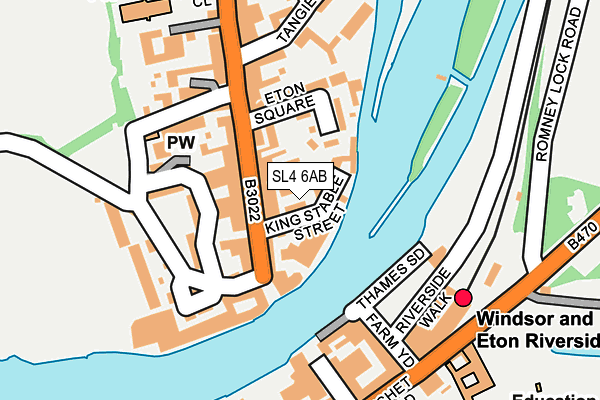 SL4 6AB map - OS OpenMap – Local (Ordnance Survey)