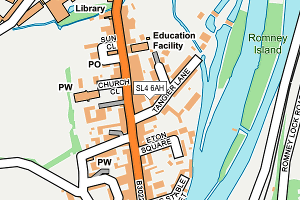 SL4 6AH map - OS OpenMap – Local (Ordnance Survey)