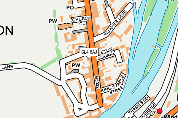 SL4 6AJ map - OS OpenMap – Local (Ordnance Survey)