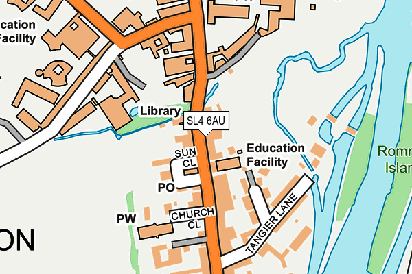 SL4 6AU map - OS OpenMap – Local (Ordnance Survey)