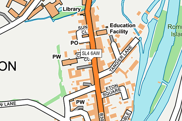 SL4 6AW map - OS OpenMap – Local (Ordnance Survey)