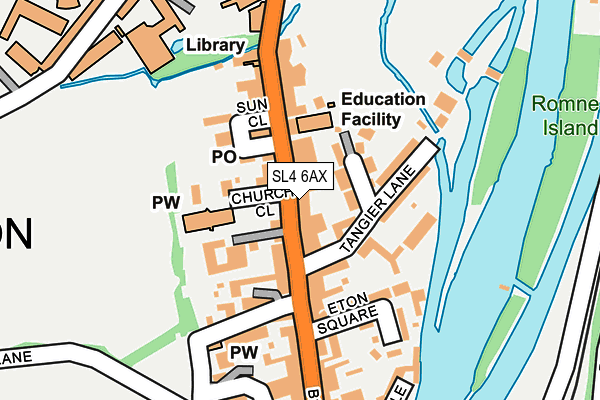 SL4 6AX map - OS OpenMap – Local (Ordnance Survey)